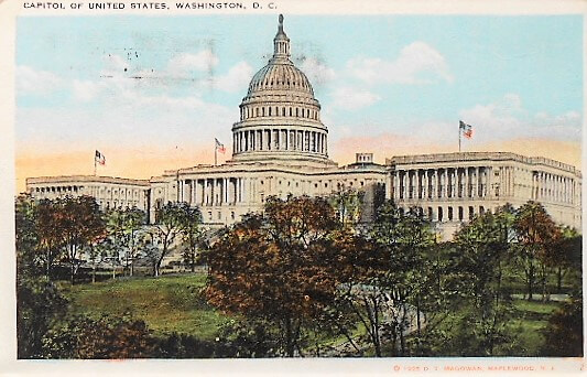 Capitol of United States Washington D.C. postcard