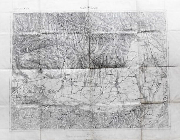 Kosice Kassa Kaschau Slovakei Umgebung Landkarte 1910 Slovakia old map