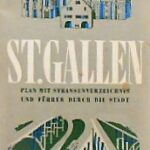 ST GALLEN Plan mit Strassenverzeichnis und Führer durch die Stadt