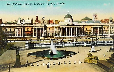 The National Gallery Trafalgar Square London post card