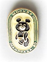 Misa bear Moscow Olympics 1980 pin badge Abzeichen