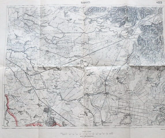 Mukachevo Umgebung Ukraine Landkarte 1925 old map