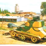 Israel repulsed tank postcard