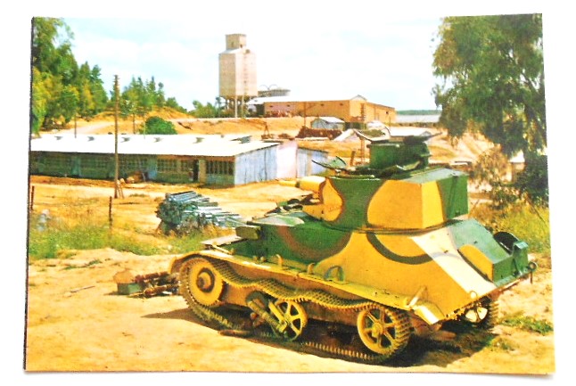 Israel repulsed tank postcard