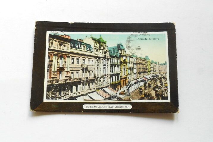 Buenos Aires Avenida de Mayo Argentina postcard 1928