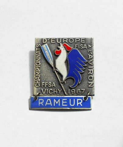 Championnats D'Europe L'Aviron Fisa FFSA Vichy 1967 Rameur badge