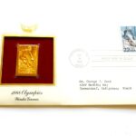 1988 Olympics Winter Games USA gold stamp