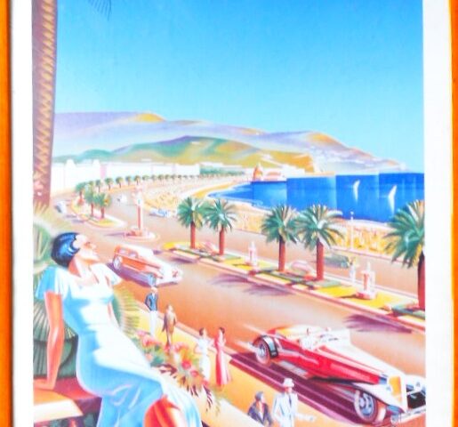 Nice France art deco poster