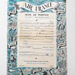 Air France flight information fiche de position 1948