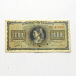 1000 Drachma 1942 Greece banknote paper money