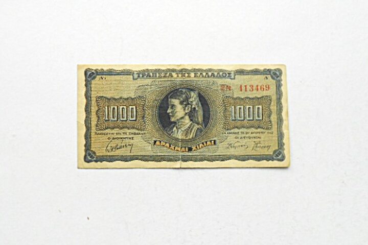 1000 Drachma 1942 Greece banknote paper money