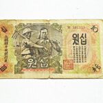 10 won Korea 1947 banknote paper money