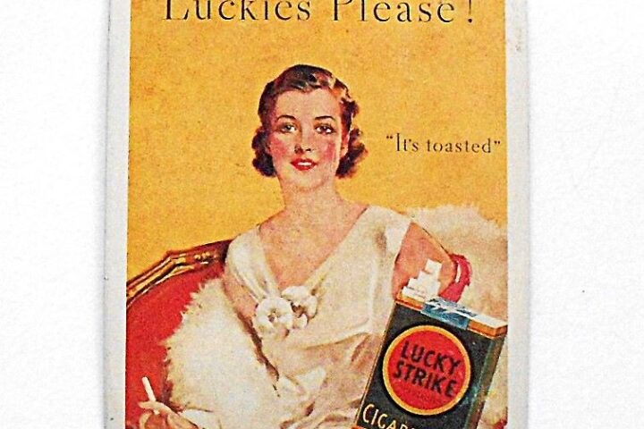 Luckies please Lucky Strike metal plate