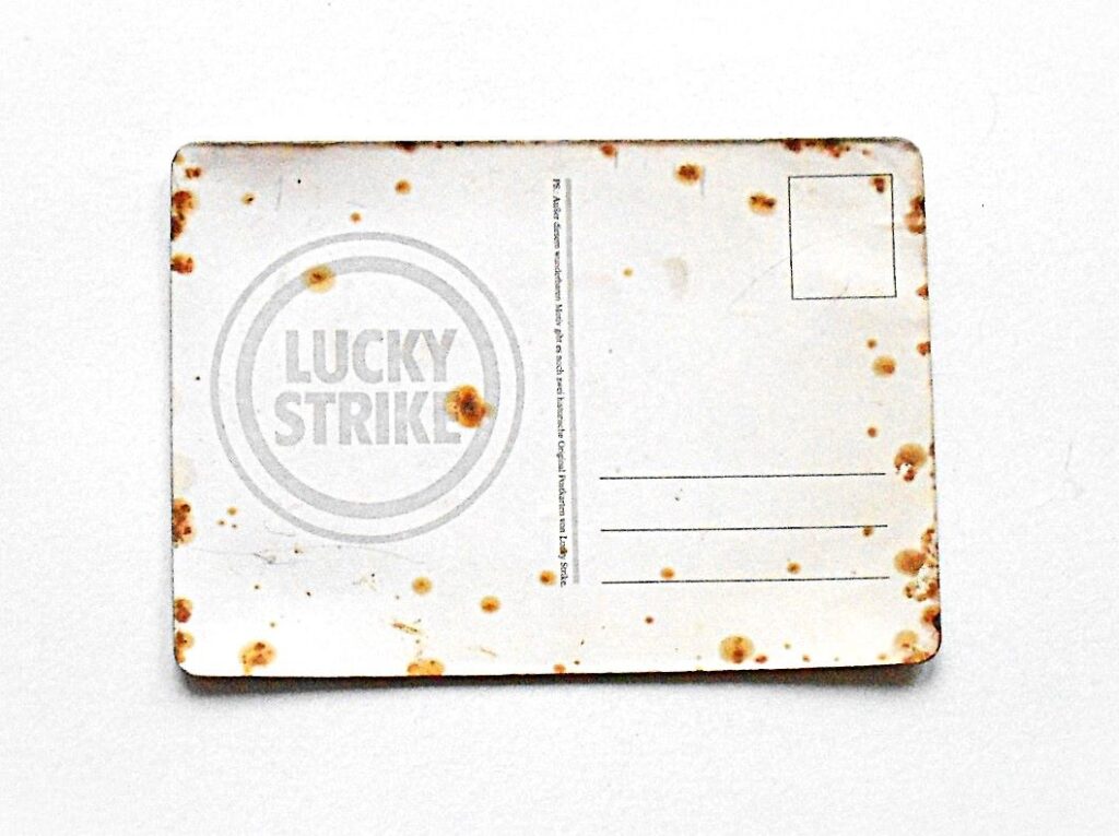 Luckies please Lucky Strike metal plate