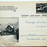 100 Jahre Eisenbahn 1847 1947 Helvetia Postkarte