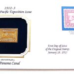 2 c Panama Canal USA gold stamp