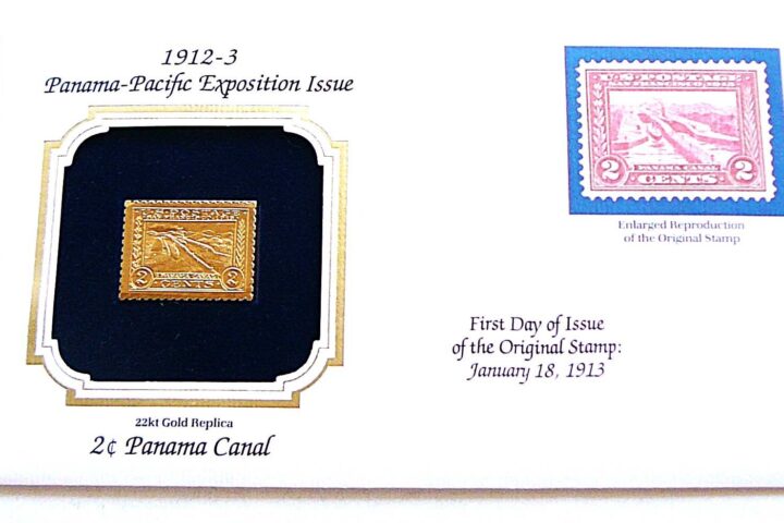 2 c Panama Canal USA gold stamp