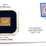 24 c Inverted Jenny USA gold stamp