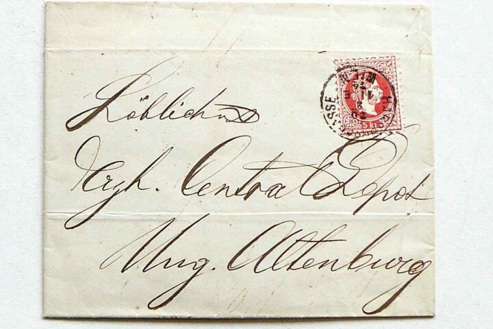 5 Kr Altenburg old letter