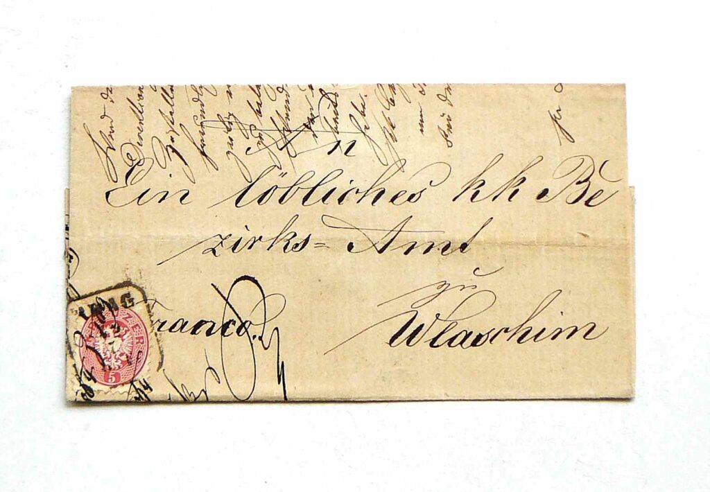 5 Kreuzer Wlaschim letter