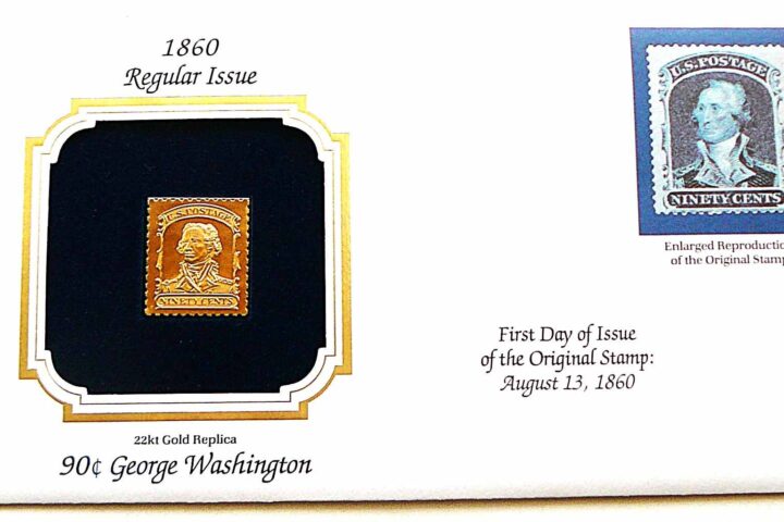 90 c George Washington USA gold stamp