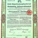 Gold-Hypothekenpfandbrief 1000 Goldmark 1931 Dresden