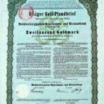 Gold Pfandbrief 2000 Goldmark Mecklenburg 1926