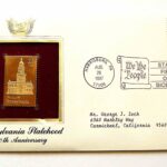 Pennsylvania Statehood 200 th Anniversary gold stamp USA