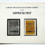 Süposta 1957 Stuttgart stamp block Briefmarke