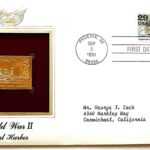 World War II Pearl Harbor gold stamp USA