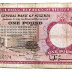 1 One Pound Nigeria paper money banknote