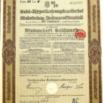 Gold-Hypothekenpfandbrief 100 Goldmark 1928 Dresden