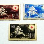 Red Cross stamp lot Romania