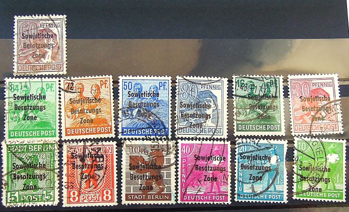 Sowjetische Besatzungs Zone Deutsche Post Briefmarken Lot