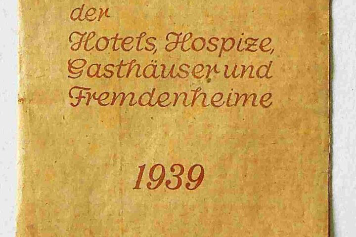 Dresden Verzeichnis der Hotels Gasthauser 1939