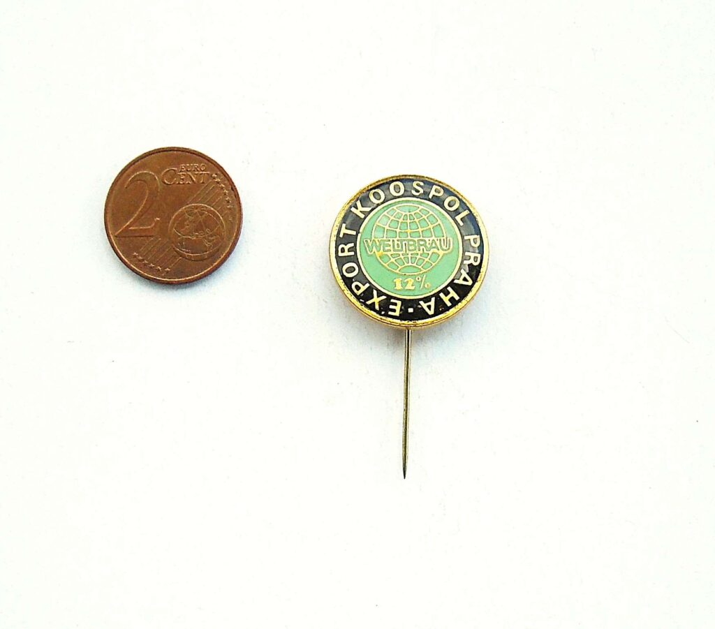 Weltbrau Koospol Export Praha badge pin