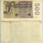 500 Fünfhundert Millionen Mark 1923 Reichsbanknote Berlin
