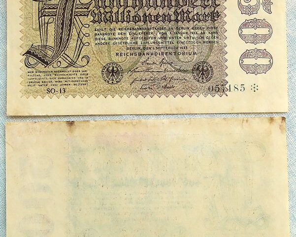 500 Fünfhundert Millionen Mark 1923 Reichsbanknote Berlin