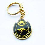 Australia kangaroo black keychain