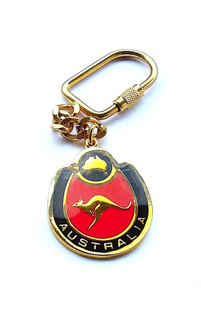 Australia kangaroo red keychain 