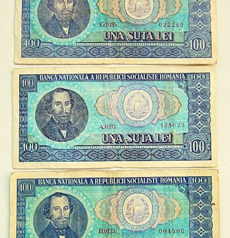 100 Una Suta Lei 1966 Romania banknote paper money