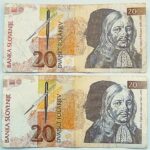 20 Dvajset Tolarjev Slovenia 1992 banknote paper money Lot