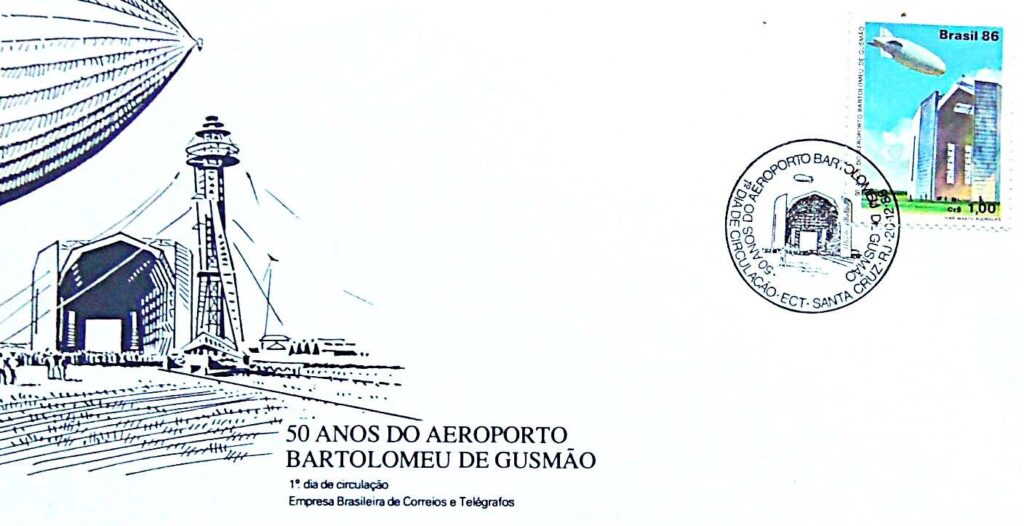 Brasil 86 FDC 50 Anos Do Aeroporto Bartolomeu De Gusmao 