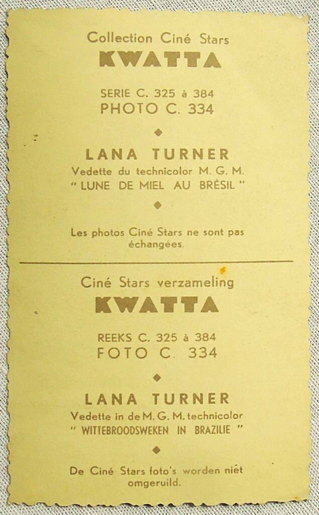 Lana Turner Latin lovers KWATTA Collection 