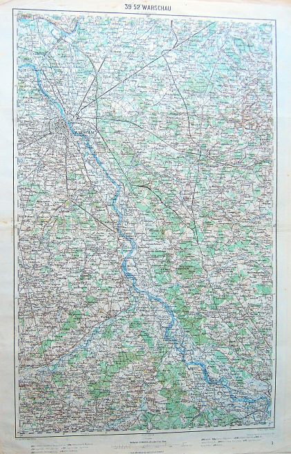 Warschau Warsaw surroundings old map Warszawa mapa 1914