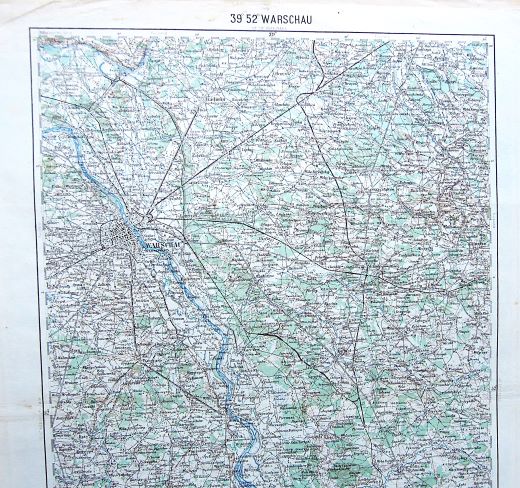 Warschau Warsaw surroundings old map Warszawa mapa 1914