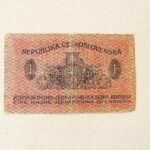 1 Jednu Korunu Ceskoslovensku 1919 banknote paper money