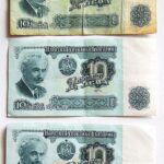 10 Leva Bulgaria 1974 banknote paper money Lot 3 pieces