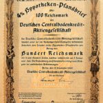 100 Hundert Reichsmark Hypotheken Pfandbrief Berlin 1940