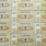 2 Dva Tolar Tolarja 1990 Slovenia banknote paper money lot